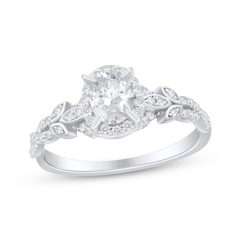 Main Image 1 of Adore Oval-Cut Diamond Engagement Ring 3/4 ct tw 14K White Gold