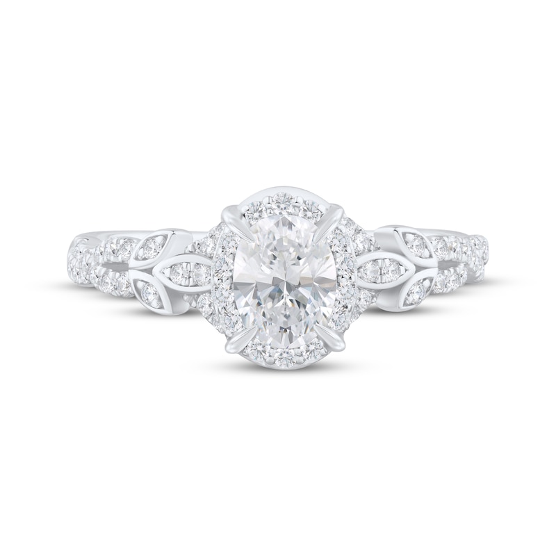 Main Image 3 of Adore Oval-Cut Diamond Engagement Ring 3/4 ct tw 14K White Gold