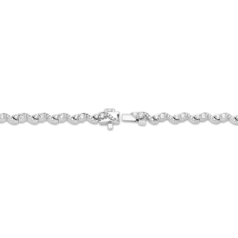 Main Image 3 of Diamond S-Link Bracelet 1 ct tw 10K White Gold 7.25"