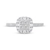 Thumbnail Image 3 of Princess-Cut Diamond Quad Halo Engagement Ring 5/8 ct tw 14K White Gold