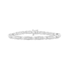 Thumbnail Image 1 of Diamond Marquise & Crisscross Link Bracelet 1/4 ct tw Sterling Silver 7.25"