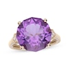 Thumbnail Image 1 of Cirari Couture Octagon-Cut Round Amethyst & Diamond Ring 1/20 ct tw 14K Yellow Gold