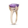 Thumbnail Image 2 of Cirari Couture Octagon-Cut Round Amethyst & Diamond Ring 1/20 ct tw 14K Yellow Gold