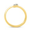 Thumbnail Image 3 of Diamond Two-Stone Bypass Spiral Fashion Ring 1/10 ct tw 10K Yellow Gold