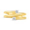 Thumbnail Image 4 of Diamond Two-Stone Bypass Spiral Fashion Ring 1/10 ct tw 10K Yellow Gold