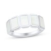 Thumbnail Image 1 of Mother-of-Pearl Rectangle Ring Sterling Silver