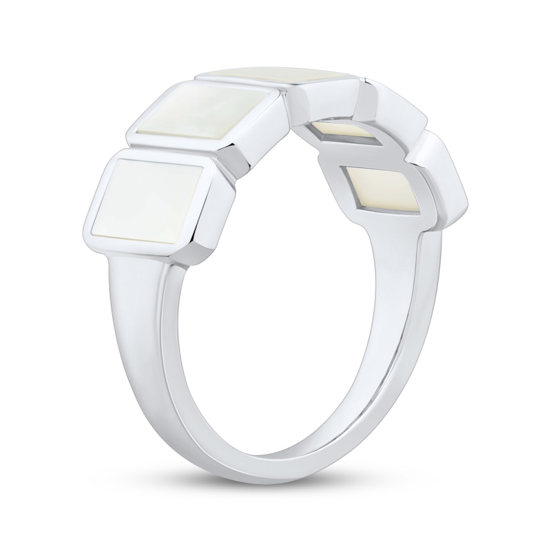 Main Image 2 of Mother-of-Pearl Rectangle Ring Sterling Silver