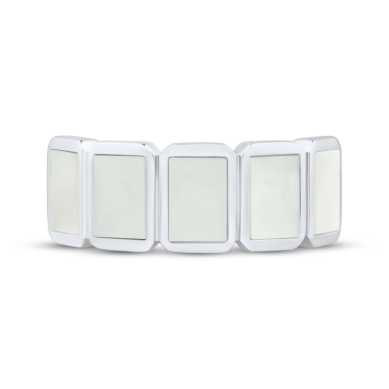 Main Image 3 of Mother-of-Pearl Rectangle Ring Sterling Silver