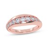 Thumbnail Image 1 of Diamond Graduated Curve Ring 1/2 ct tw 14K Rose Gold