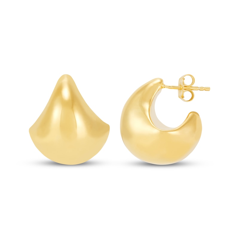 Main Image 3 of Polished Teardrop Stud Earrings 14K Yellow Gold