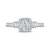 Thumbnail Image 3 of Adore Round-Cut Diamond Halo Engagement Ring 1 ct tw 14K White Gold