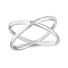 Thumbnail Image 1 of X-Shaped Ring Sterling Silver