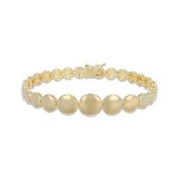 Graduated Disc Bracelet 18K Yellow Gold-Plated Sterling Silver 7.25"