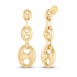 Mariner Link Graduated Drop Earrings 14K Yellow Gold