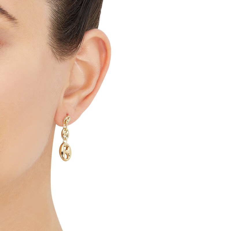Main Image 3 of Mariner Link Graduated Drop Earrings 14K Yellow Gold