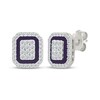 Thumbnail Image 3 of Multi-Diamond & Purple Enamel Octagon Frame Gift Set 1/3 ct tw Sterling Silver