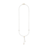 Thumbnail Image 2 of Italian Brilliance Diamond-Cut Bead Lariat Necklace 14K Yellow Gold 18"