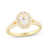 Thumbnail Image 1 of Adore Heirloom Oval-Cut Diamond Halo Engagement Ring 1-1/3 ct tw 18K Yellow Gold