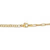 Thumbnail Image 2 of Lab-Grown Diamond Paperclip Link Half & Half Necklace 1/3 ct tw 24K Yellow Gold Vermeil Sterling Silver 18"