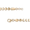 Thumbnail Image 2 of Sideways Heart Bracelet 24K Yellow Gold Vermeil Sterling Silver 7.5"