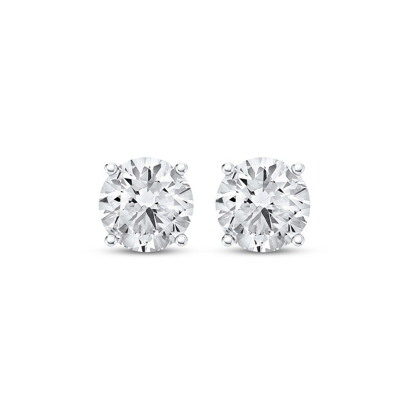 Main Image 2 of KAY Lab-Grown Diamond Solitaire Stud Earrings 3 ct tw 14K White Gold (F/VS2)