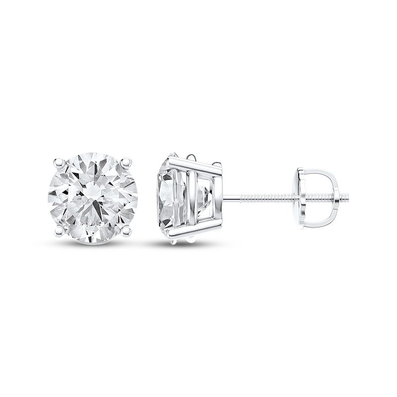 Main Image 3 of KAY Lab-Grown Diamond Solitaire Stud Earrings 3 ct tw 14K White Gold (F/VS2)
