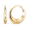 Thumbnail Image 1 of Crescent Hoop Earrings 24K Yellow Gold Vermeil Sterling Silver 34mm