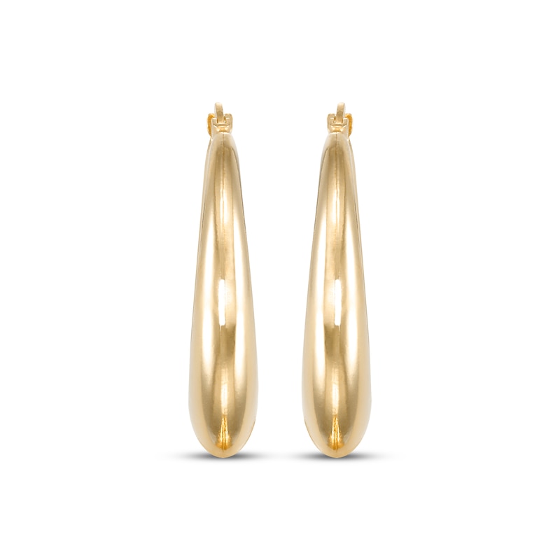 Main Image 2 of Crescent Hoop Earrings 24K Yellow Gold Vermeil Sterling Silver 34mm