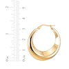 Thumbnail Image 4 of Crescent Hoop Earrings 24K Yellow Gold Vermeil Sterling Silver 34mm