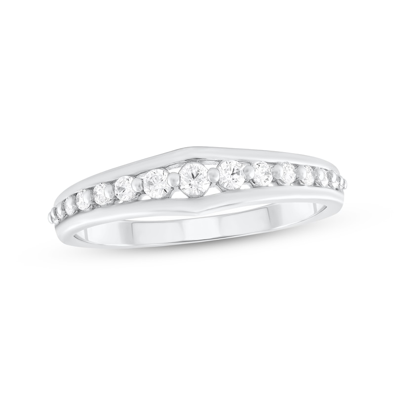 Main Image 1 of Adore Diamond Graduated Anniversary Ring 1/4 ct tw 10K White Gold
