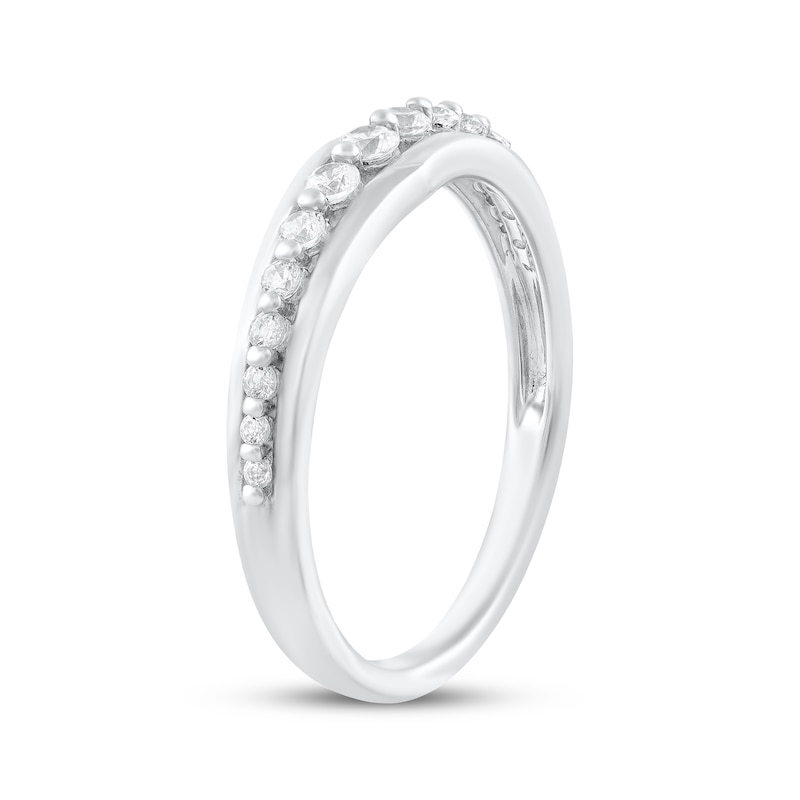 Main Image 2 of Adore Diamond Graduated Anniversary Ring 1/4 ct tw 10K White Gold