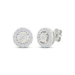 KAY Lab-Grown Diamonds Circle Frame Stud Earrings 1/4 ct tw Sterling Silver