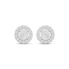 Thumbnail Image 2 of KAY Lab-Grown Diamonds Circle Frame Stud Earrings 1/4 ct tw Sterling Silver