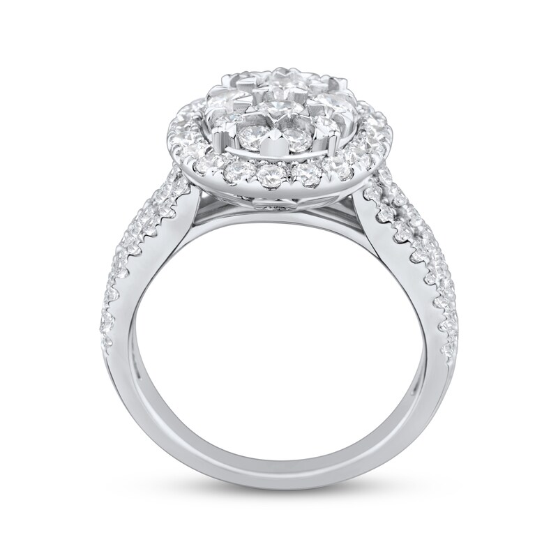 Main Image 2 of Adore Multi-Diamond Oval Halo Engagement Ring 2 ct tw 10K White Gold