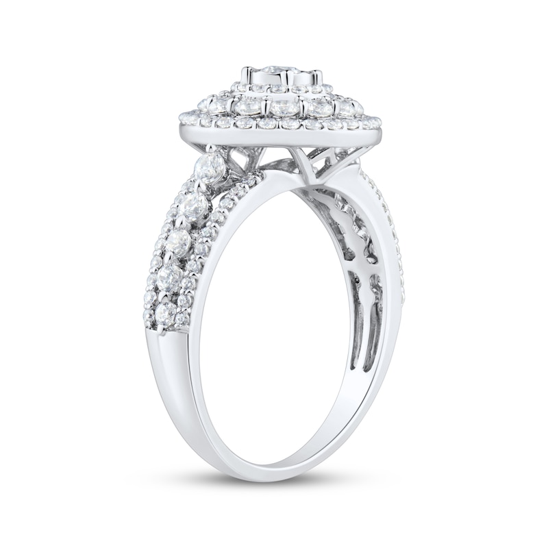 Main Image 2 of Adore Round-Cut Diamond Triple Halo Engagement Ring 1 ct tw 10K White Gold