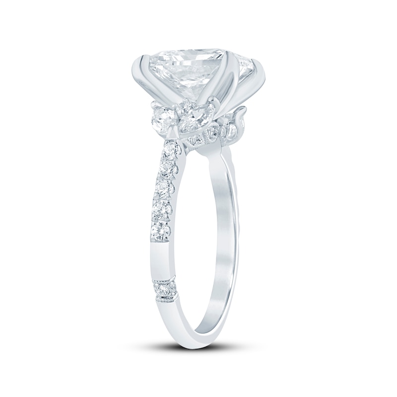 Main Image 2 of Monique Lhuillier Bliss Princess-Cut Lab-Grown Diamond Halo Engagement Ring 4-5/8 ct tw 18K White Gold