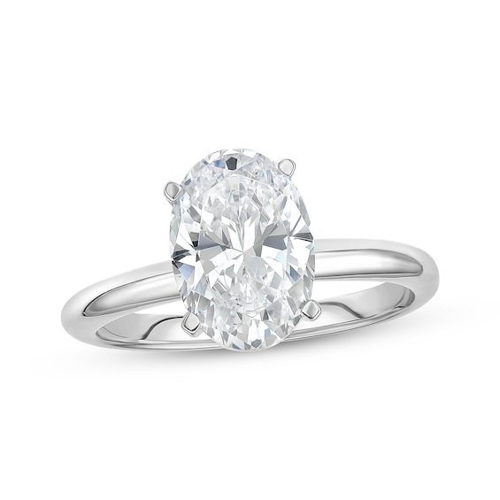 Adore Lab-Grown Diamonds Oval-Cut Solitaire Engagement Ring 2 ct tw 14K White Gold (F/SI2)