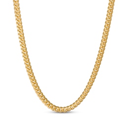 6.25mm Diamond-Cut Miami Cuban Curb Chain Necklace 24K Yellow Gold Vermeil Sterling Silver 22"
