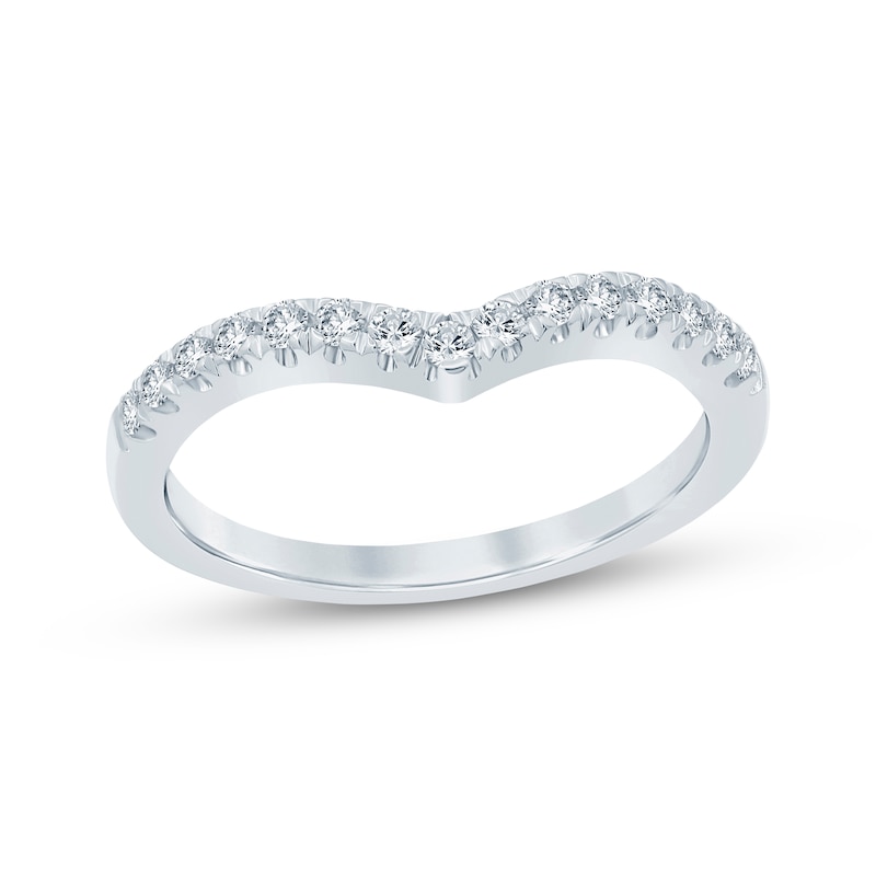 Main Image 1 of Adore Diamond Chevron Anniversary Ring 1/4 ct tw Platinum