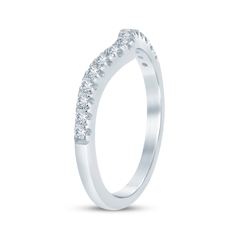 Main Image 2 of Adore Diamond Chevron Anniversary Ring 1/4 ct tw Platinum