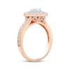 Thumbnail Image 2 of Adore Pear-Shaped Diamond Double Halo Engagement Ring 1 ct tw 14K Rose Gold