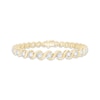 Thumbnail Image 1 of Unstoppable Love Lab-Grown Diamond Swirl Link Bracelet 5 ct tw 10K Yellow Gold 7"