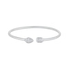 Thumbnail Image 1 of Baguette & Round-Cut Diamond Flex Cuff Bangle Bracelet 1/4 ct tw 10K White Gold