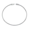 Thumbnail Image 3 of Baguette & Round-Cut Diamond Flex Cuff Bangle Bracelet 1/4 ct tw 10K White Gold