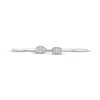 Thumbnail Image 4 of Baguette & Round-Cut Diamond Flex Cuff Bangle Bracelet 1/4 ct tw 10K White Gold