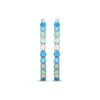 Thumbnail Image 2 of Green, Blue & White Lab-Created Opal Hoop Earrings