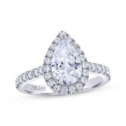 THE LEO Legacy Lab-Grown Diamond Pear-Shaped Engagement Ring 2 ct tw 14K White Gold