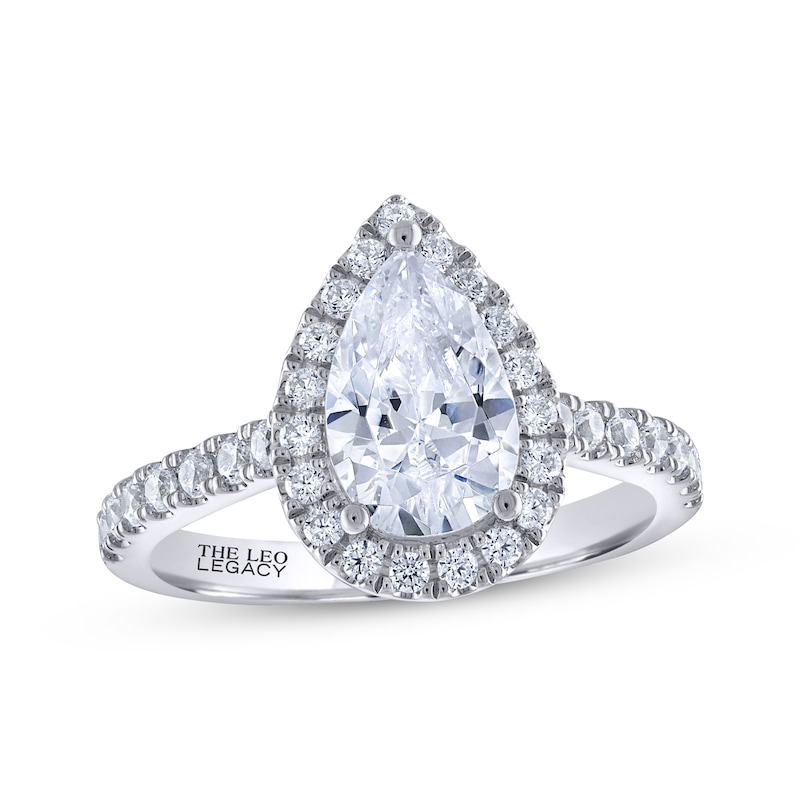 Main Image 1 of THE LEO Legacy Lab-Grown Diamond Pear-Shaped Engagement Ring 2 ct tw 14K White Gold