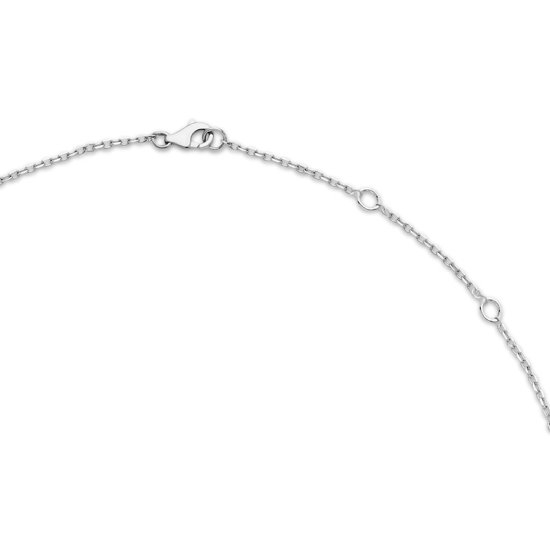 Main Image 2 of Milestones Lab-Grown Diamond Station Necklace 2 ct tw 10K White Gold 18"
