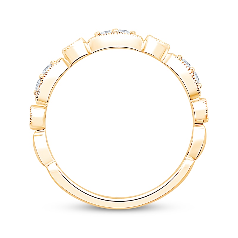 Main Image 2 of Adore Lab-Grown Diamonds Milgrain Anniversary Ring 1/4 ct tw 10K Yellow Gold